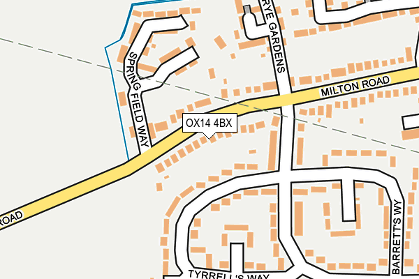 OX14 4BX map - OS OpenMap – Local (Ordnance Survey)