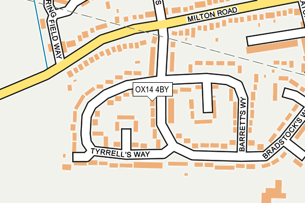 OX14 4BY map - OS OpenMap – Local (Ordnance Survey)