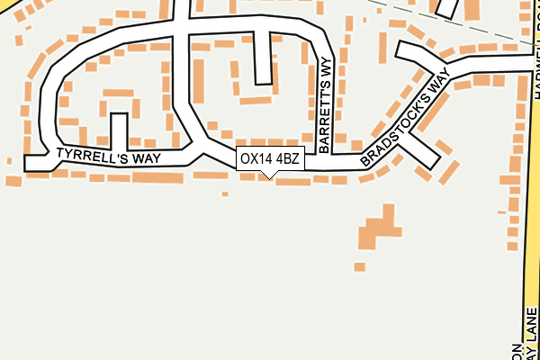 OX14 4BZ map - OS OpenMap – Local (Ordnance Survey)
