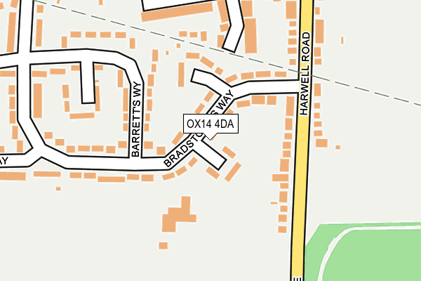 OX14 4DA map - OS OpenMap – Local (Ordnance Survey)