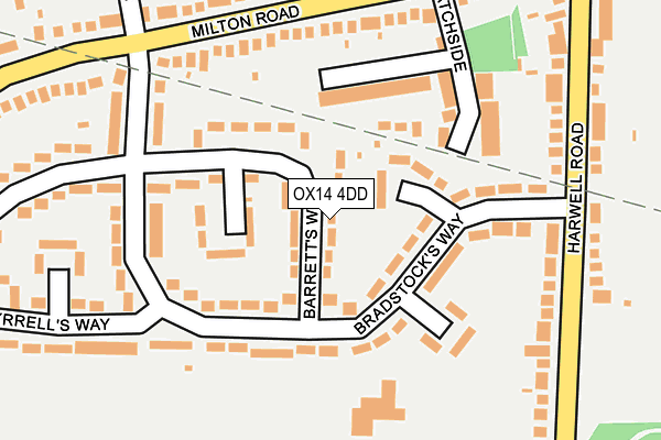 OX14 4DD map - OS OpenMap – Local (Ordnance Survey)