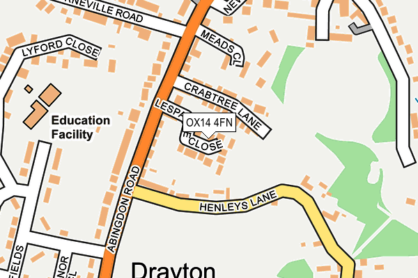 OX14 4FN map - OS OpenMap – Local (Ordnance Survey)