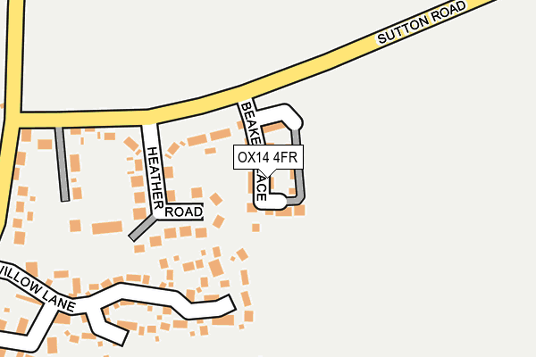 OX14 4FR map - OS OpenMap – Local (Ordnance Survey)