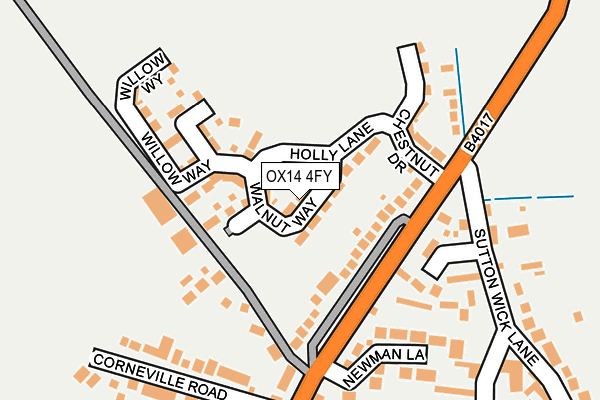 OX14 4FY map - OS OpenMap – Local (Ordnance Survey)