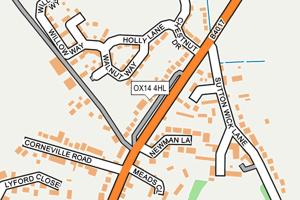 OX14 4HL map - OS OpenMap – Local (Ordnance Survey)