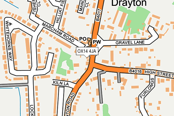 OX14 4JA map - OS OpenMap – Local (Ordnance Survey)