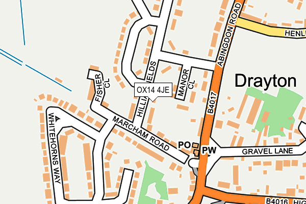 OX14 4JE map - OS OpenMap – Local (Ordnance Survey)