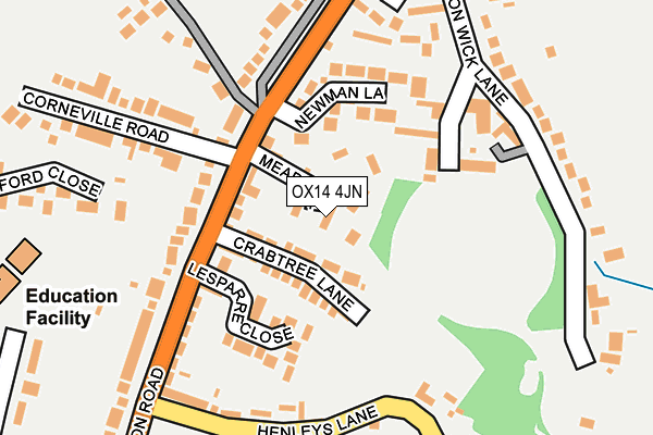 OX14 4JN map - OS OpenMap – Local (Ordnance Survey)