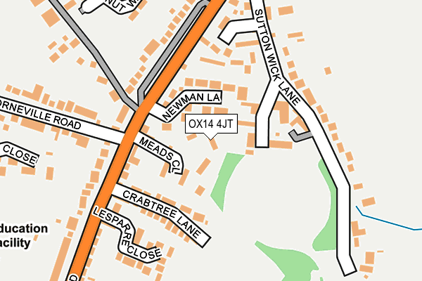 OX14 4JT map - OS OpenMap – Local (Ordnance Survey)