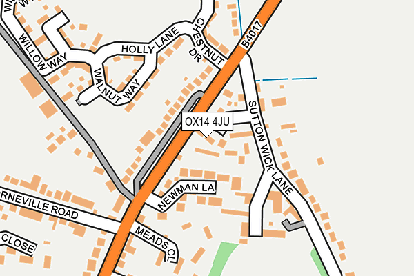 OX14 4JU map - OS OpenMap – Local (Ordnance Survey)
