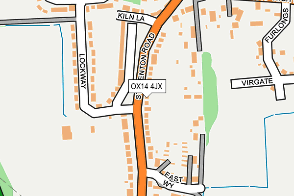 OX14 4JX map - OS OpenMap – Local (Ordnance Survey)