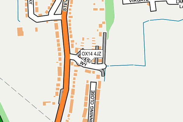 OX14 4JZ map - OS OpenMap – Local (Ordnance Survey)