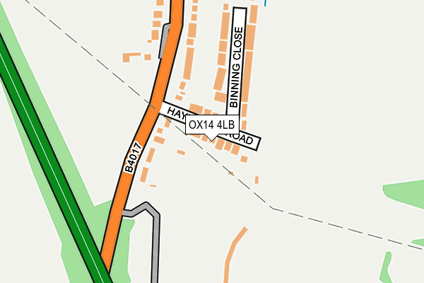 OX14 4LB map - OS OpenMap – Local (Ordnance Survey)