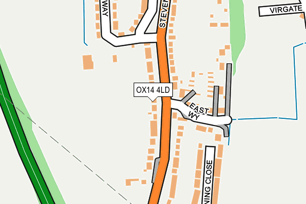 OX14 4LD map - OS OpenMap – Local (Ordnance Survey)
