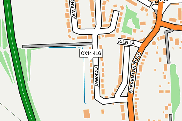 OX14 4LG map - OS OpenMap – Local (Ordnance Survey)