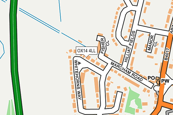 OX14 4LL map - OS OpenMap – Local (Ordnance Survey)