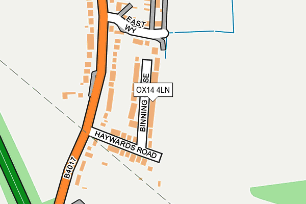 OX14 4LN map - OS OpenMap – Local (Ordnance Survey)