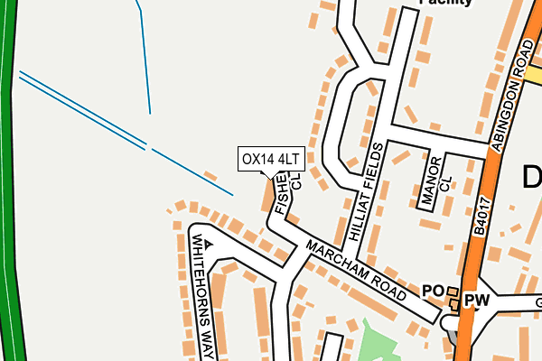 OX14 4LT map - OS OpenMap – Local (Ordnance Survey)