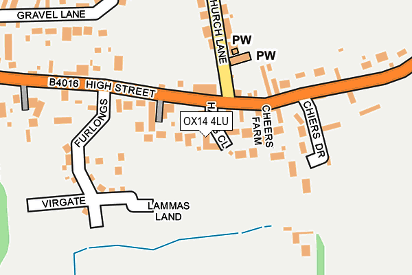 OX14 4LU map - OS OpenMap – Local (Ordnance Survey)