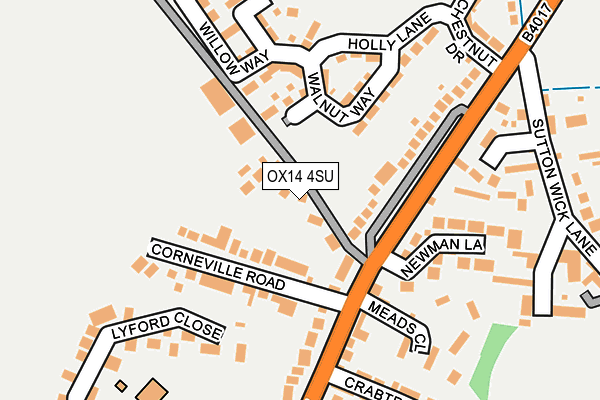 OX14 4SU map - OS OpenMap – Local (Ordnance Survey)