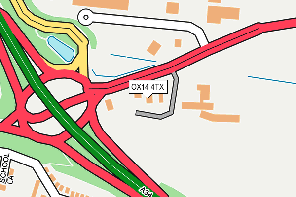 OX14 4TX map - OS OpenMap – Local (Ordnance Survey)