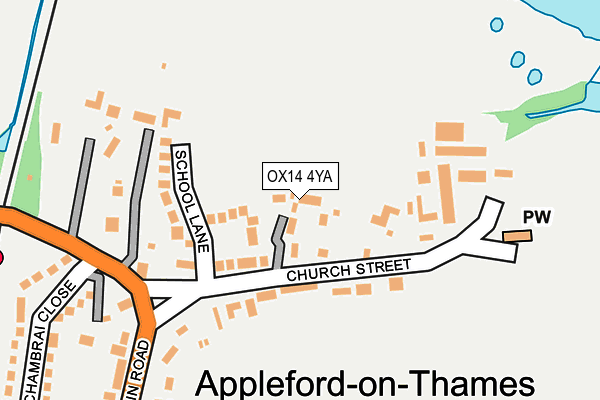 OX14 4YA map - OS OpenMap – Local (Ordnance Survey)