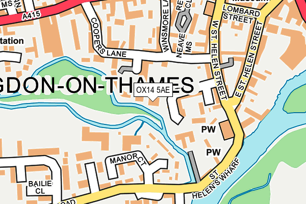 OX14 5AE map - OS OpenMap – Local (Ordnance Survey)