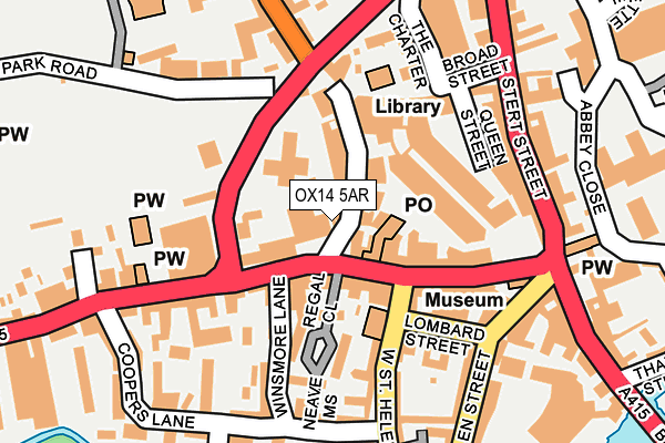 OX14 5AR map - OS OpenMap – Local (Ordnance Survey)
