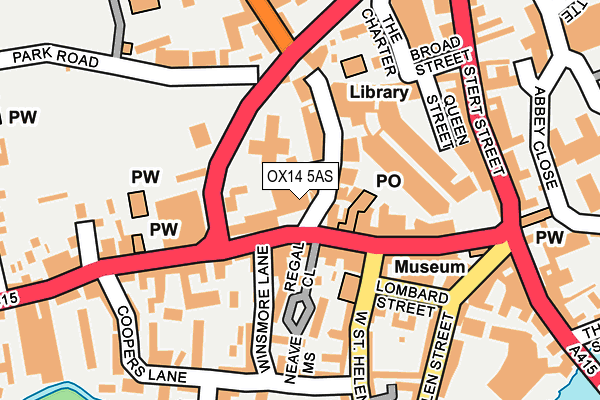 OX14 5AS map - OS OpenMap – Local (Ordnance Survey)