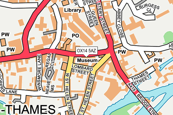 OX14 5AZ map - OS OpenMap – Local (Ordnance Survey)