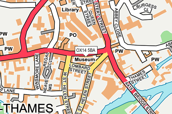 OX14 5BA map - OS OpenMap – Local (Ordnance Survey)