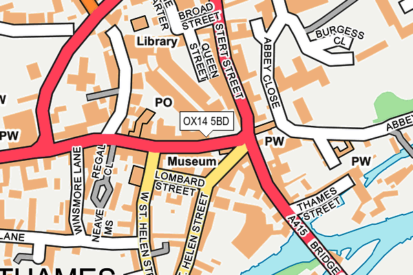 OX14 5BD map - OS OpenMap – Local (Ordnance Survey)