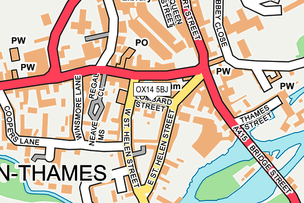 OX14 5BJ map - OS OpenMap – Local (Ordnance Survey)
