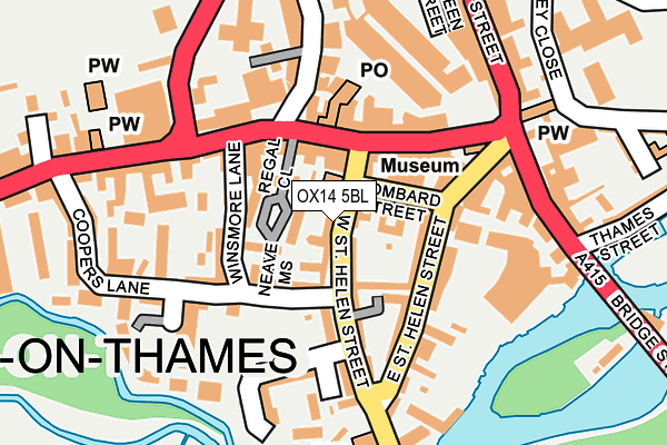 OX14 5BL map - OS OpenMap – Local (Ordnance Survey)