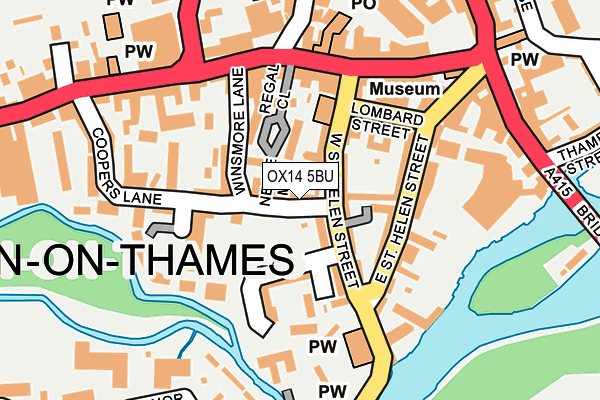 OX14 5BU map - OS OpenMap – Local (Ordnance Survey)