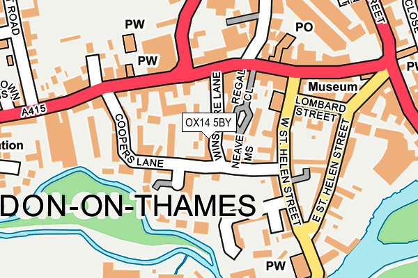 OX14 5BY map - OS OpenMap – Local (Ordnance Survey)