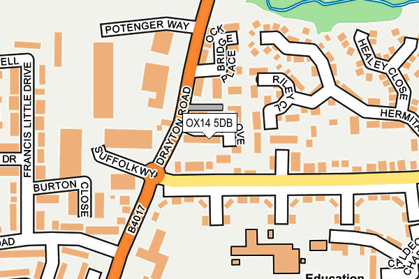 OX14 5DB map - OS OpenMap – Local (Ordnance Survey)