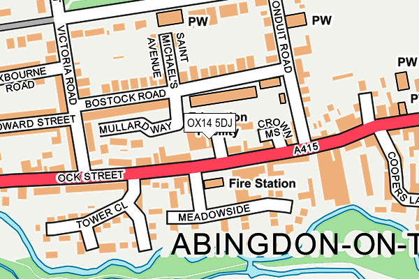 OX14 5DJ map - OS OpenMap – Local (Ordnance Survey)