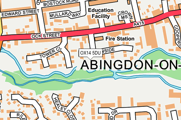 OX14 5DU map - OS OpenMap – Local (Ordnance Survey)