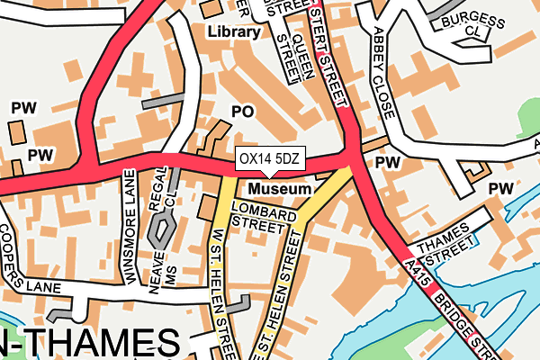 OX14 5DZ map - OS OpenMap – Local (Ordnance Survey)