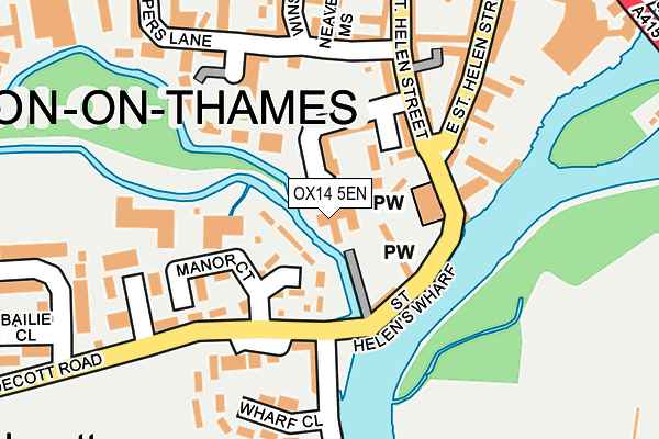 OX14 5EN map - OS OpenMap – Local (Ordnance Survey)