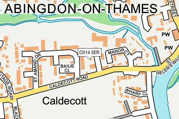 OX14 5ER map - OS OpenMap – Local (Ordnance Survey)