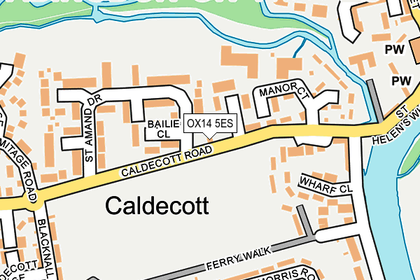 OX14 5ES map - OS OpenMap – Local (Ordnance Survey)