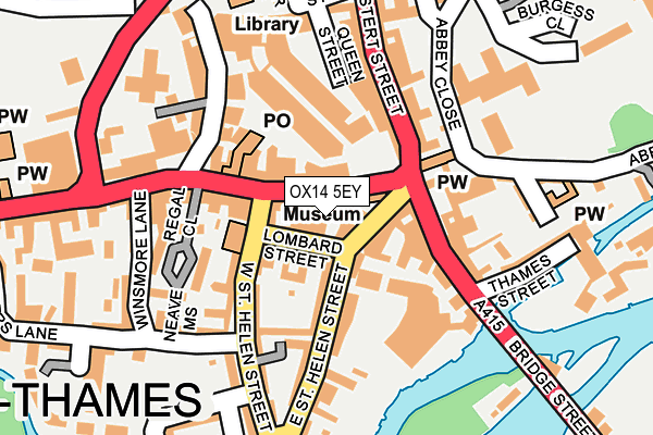 OX14 5EY map - OS OpenMap – Local (Ordnance Survey)