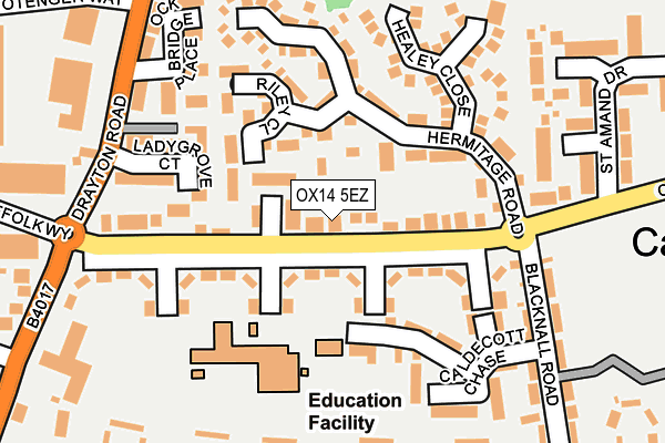 OX14 5EZ map - OS OpenMap – Local (Ordnance Survey)