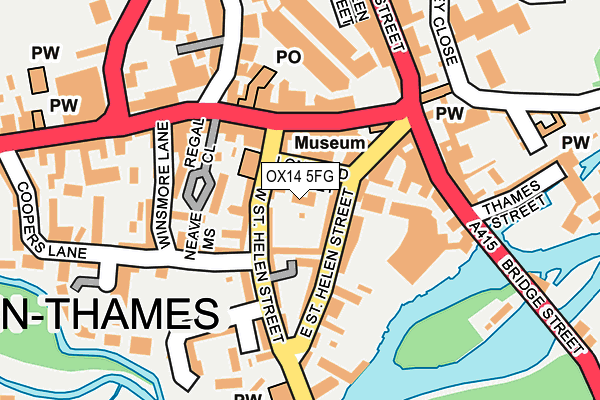 OX14 5FG map - OS OpenMap – Local (Ordnance Survey)