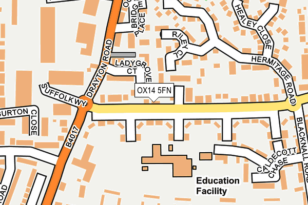 OX14 5FN map - OS OpenMap – Local (Ordnance Survey)