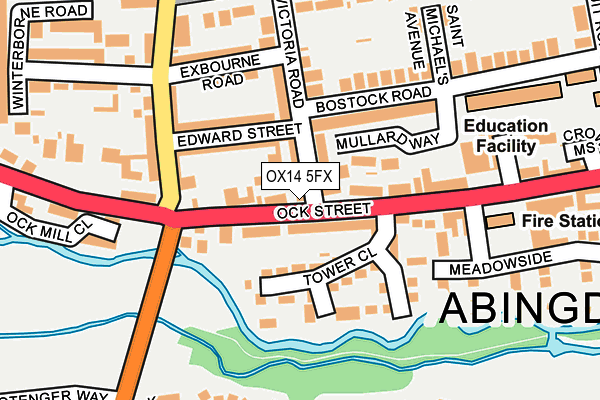 OX14 5FX map - OS OpenMap – Local (Ordnance Survey)