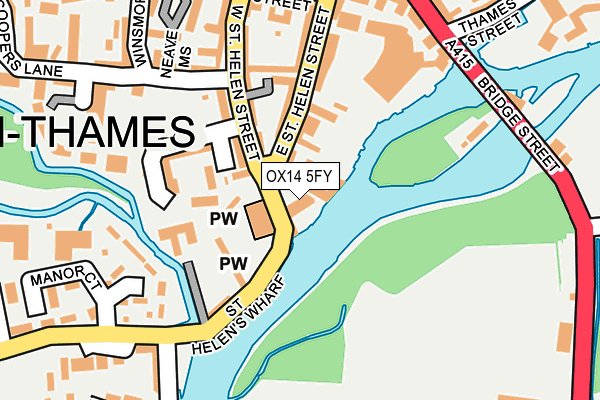 OX14 5FY map - OS OpenMap – Local (Ordnance Survey)