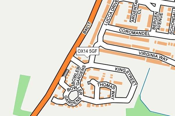 OX14 5GF map - OS OpenMap – Local (Ordnance Survey)